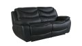 Skórzana 3-osobowa sofa Relax z kompletu NEVADA firmy Bostonsofa; kolor czarny