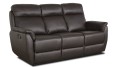Skórzana sofa Georgia z funkcjami relaks w ciemno brązowym kolorze (L-5009)