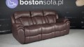 Sofa trzy osobowa z dwoma funkcjami relax Boston, kolor burgund