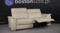 Stylowa sofa ze skóry z rozkładaną funkcją relaks od firmy Bostonsofa.