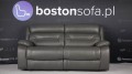 Denver - Skórzana sofa z funkcją relax, kolor ciemnoszary 2033