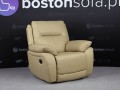 Fotel ze skóry naturalnej Atlanta z funcja relax, kolor cappuccino