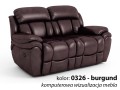 Sofa 2-osobowa Boston z funkcją relaks kolor  burgund 0326