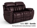 Sofa 2-osobowa Boston z funkcją relaks kolor  bordo 601