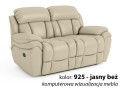 Sofa 2-osobowa Boston z funkcją relaks kolor  jasny beż 925