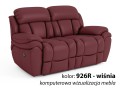 Sofa 2-osobowa Boston z funkcją relaks kolor  wiśnia 926R