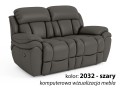 Sofa 2-osobowa Boston z funkcją relaks kolor  szary 2032