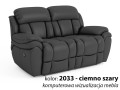 Sofa 2-osobowa Boston z funkcją relaks kolor  ciemnoszary 2033