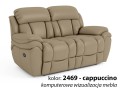 Sofa 2-osobowa Boston z funkcją relaks kolor  cappuccino 2469
