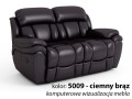 Sofa 2-osobowa Boston z funkcją relaks kolor  ciemny brąż 5009