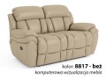 Sofa 2-osobowa Boston z funkcją relaks kolor  beż 8817
