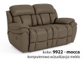 Sofa 2-osobowa Boston z funkcją relaks kolor  mocca 9922