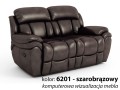 Sofa 2-osobowa Boston z funkcją relaks kolor  szarobrązowy 6201