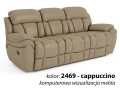 3-osobowa sofa skórzana Boston z funkcją relax kolor cappuccino 2469