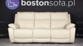 skórzana sofa, funkcja relaks, kolor jasny beż 925