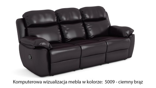 Nowoczesna sofa z funkcją relax Alabama Bis w kolorze ciemno brązowym 5009
