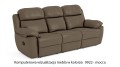 Wypoczynkowa sofa skórzana Alabama Bis 3-sosbowa z funkcją relax w kolorze mocca (9922)