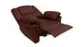 Fotel relax ALABAMA bujano-obrotowy z blokadą bujania firmy Bostonsofa; kolor koniakowy 7056