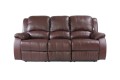 3-osobowa sofa skórzana L.A z funkcją relaks w burgundowym kolorze