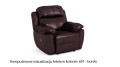 fotel wypoczynkowy skórzany Alabama Bis z funkcją relax w kolorze bordo (601)
