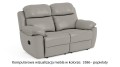 sofa wypoczynkowa skórzana Alabama bis 2-osobowa w kolorze popielaty (3586)
