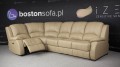 Narożnik z funkcją spania i relaksacyjną, model L.A, kolor cappuccino 2469