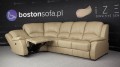 Narożnik z rozłożoną funkcją relaks, kolor narożnika cappuccino 2469