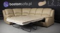narożnik skórzany z funkcją spania L.A w układzie 1R+C+3B, kolor cappuccino 2469