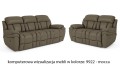 Meble skórzane wypoczynkowe Boston 3+2 z funkcją relax w kolorze mocca