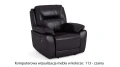 Fotel skórzany Atlanta z rozkładaną funkcją relax w kolorze czarny (113)