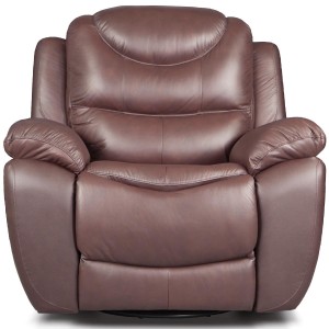 Fotel skórzany z funkcją relax bujano-obrotowy Nevada