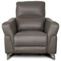 Klubowy nowoczesny fotel skórzany z elektryczną funkcją relax - model Brooklyn.