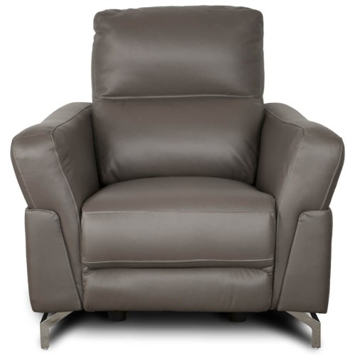 Klubowy nowoczesny fotel skórzany z elektryczną funkcją relax - model Brooklyn.