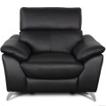Fotel Chicago elektrycznie rozkładany z funkcją relax oraz regulowanym zagłówkiem, czarny.