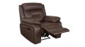 Fotel skórzany TV Denver firmy Bostonsofa, z rozłożoną funkcją relax kolor czekoladowy  0309