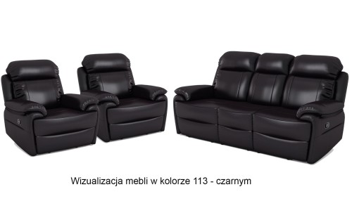 Zestaw wypoczynkowy Orlando 3+1+1 w kolorze cappuccino