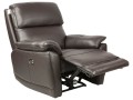 Fotel wypoczynkowy skórzany Arizona z rozłożoną  funkcją relax w kolorze ciemny brąz