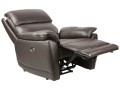 Fotel wypoczynkowy skórzany Arizona z rozłożoną funkcją relax w kolorze ciemny brąz