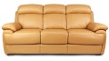 Sofa skórzana 3-osobowa Orlando z funkcją spania w kolorze jasny brąz (3040)