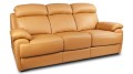 Sofa skórzana 3-osobowa Orlando z funkcją spania w kolorze jasny brąz (3040)