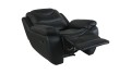 Skórzany fotel Relax z kompletu NEVADA 3 + 1 + 1 firmy Bostonsofa; kolor czarny
