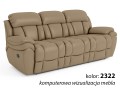 3-osobowa sofa skórzana Boston z funkcją relax kolor cynamon