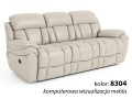 3-osobowa sofa skórzana Boston z funkcją relax kolor gołębi