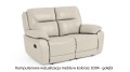 Sofa skórzana Atlanta 2-osobowa z rozkładaną funkcją relaks w kolorze gołębi (8304)