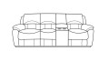 3-osobowa sofa kinowa Home Cinema ze stolikiem po prawej firmy Bostonsofa