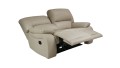 Skórzana sofa 2-osobowa z funkcją relax; kolor cappuccino