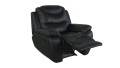 Relaksacyjny fotel z kompletu NEVADA 3 + 1 + 1 firmy Bostonsofa; kolor czarny