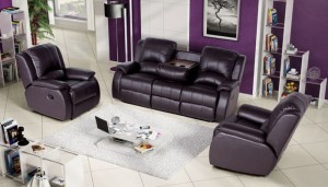 Skórzany zestaw wypoczynkowy 3+1+1 z funkcją relax L.A