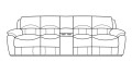 4-osobowa sofa do kina domowego Home Cinema marki Bostonsofa - opcja ze stolikiem pośrodku