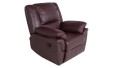 Fotel ze skóry ALABAMA bujano-obrotowy z blokadą bujania firmy Bostonsofa; kolor burgund